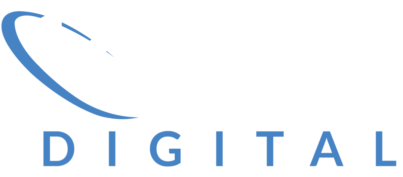 white logo of texort digital